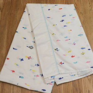 Percale Sheridan Australia Full/Queen Flat Sheet Abstract Fish 100x85" Colorful